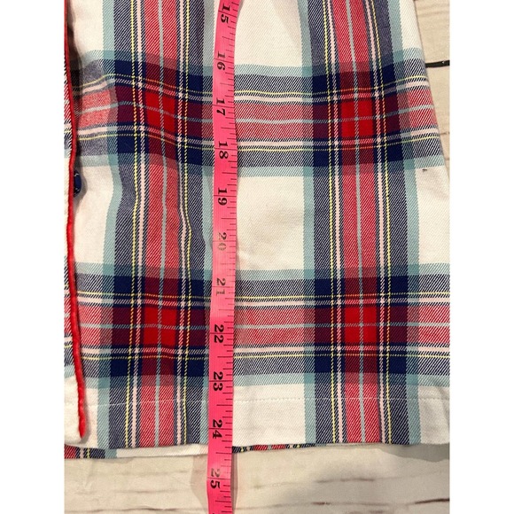 Boden Women Size 6 Button Down Shirt Flannel White Red Plaid 100% Cotton - Picture 4 of 8